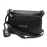 VERSACE SHOULDER BAG 1018303 1A13171 1B00V BLACK ヴェルサーチ ショルダーバッグ クロスボディ バッグ メドゥーサ タグ メンズ レディース ブラック