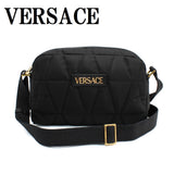 VERSACE SHOULDER BAG 1018352 1A13686 1B00V BLACK ヴェルサーチ ショルダーバッグ キルティング ベルト バッグ ボディバッグ メンズ レディース ブラック