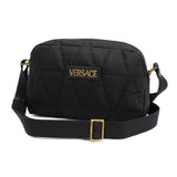VERSACE SHOULDER BAG 1018352 1A13686 1B00V BLACK ヴェルサーチ ショルダーバッグ キルティング ベルト バッグ ボディバッグ メンズ レディース ブラック