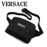 VERSACE SHOULDER BAG 1018353 1A13686 1B00V BLACK ヴェルサーチ ショルダーバッグ キルティング ベルト バッグ ボディバッグ メンズ レディース ブラック
