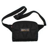 VERSACE SHOULDER BAG 1018353 1A13686 1B00V BLACK ヴェルサーチ ショルダーバッグ キルティング ベルト バッグ ボディバッグ メンズ レディース ブラック