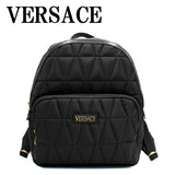 VERSACE BACKPACK BAG 1018355 1A13686 1B00V BLACK ヴェルサーチ キルティング バックパック リュック ロゴ メンズ レディース ブラック