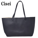 Cisei TOTE BAG 1141 MF NAVY シセイ ミニフォーカス トートバッグ Lサイズ ハンドバッグ カーフ レザー メンズ レディース ネイビー