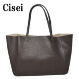Cisei TOTE BAG 1141 MF T MORO シセイ ミニフォーカス トートバッグ Lサイズ ハンドバッグ カーフ レザー メンズ レディース モロ ダークブラウン