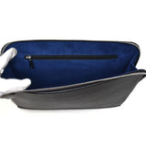 S.T.Dupont SOFT GRAINED BLACK POUCH BAG 181298 BLACK エステーデュポン ソフト グレイン レザー ポーチ クラッチバッグ メンズ レディース ブラック