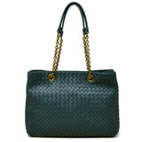 BOTTEGA VENETA INTRECCIATO HAND TOTE BAG 428052 VO0AD 4400 BRIGHTON BLUE ボッテガヴェネタ イントレチャート トートバッグ ハンドバッグ レディース ブライトン ブルー