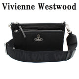 Vivienne Westwood PENNY DOUBLE POUCH BAG 43030093 UW001Y LA N401 BLACK ヴィヴィアン ウエストウッド ペニー ダブルポーチ ショルダーバッグ メンズ レディース ブラック