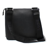 HUGO BOSS CROSSBODY BAG 50483567 001 BLACK ヒューゴボス ショルダーバッグ エンベロープバッグ ジップクロージャー ロゴディテール クロスボディバッグ メンズ ブラック