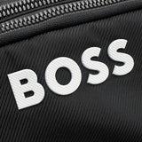 HUGO BOSS CROSSBODY BAG 50511938 001 BLACK ヒューゴボス ショルダーバッグ ボディバッグ ストラクチャード ベルトバッグ コントラストロゴ ウエストポーチ メンズ ブラック