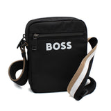 HUGO BOSS CROSSBODY BAG 50511961 001 BLACK ヒューゴボス ショルダーバッグ クロスボディバッグ コントラスト ロゴ ポーチ メンズ ブラック