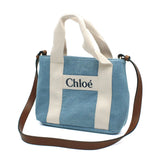 CHLOE KIDS 2WAY SHOULDER CROSSBODY BAG C20046 Z10 DENIM BLUE クロエ キッズ ショルダーバッグ ハンドバッグ 大人OK レディース ガールズ デニムブルー