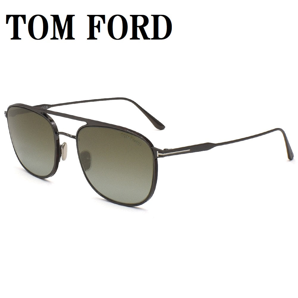 TOM FORD SUNGLASSES ASIAN FIT Jake FT0827 12Q 56 BROWN GRAY