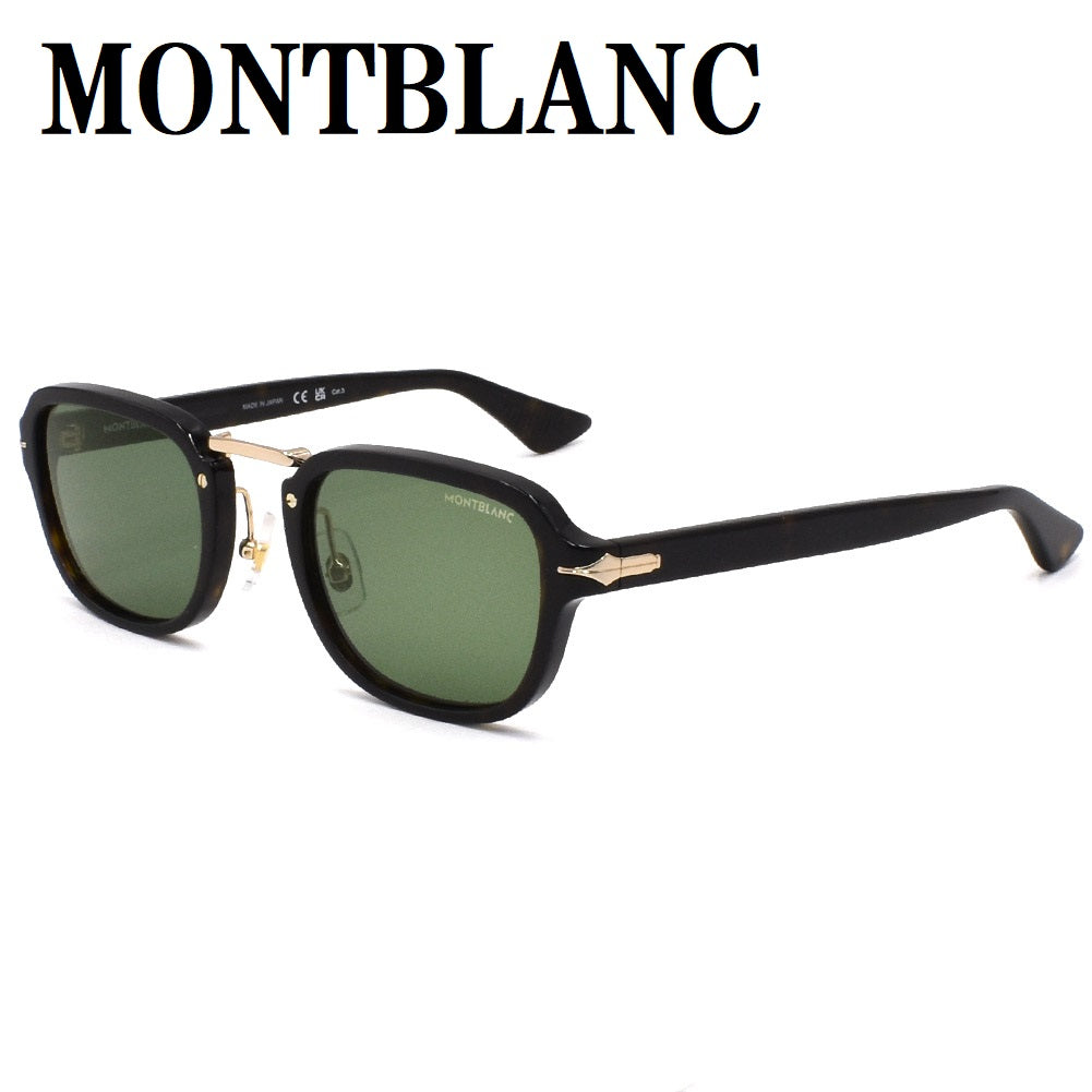 国内正規品 MONTBLANC SUNGLASSES ASIAN FIT MB0264S 002 GREEN GOLD