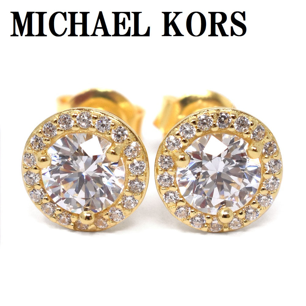 MICHAEL KORS EARRINGS MKC1035AN710 GOLD マイケルコース ピアス 両耳 ジルコニア アクセサリー レデ –  lig-lig