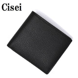Cisei FOLDING WALLET FOR 6 CARDS P1022 LD NERO シセイ 二つ折り 財布 札入れ カード入れ 牛革 レザー メンズ ネロ ブラック