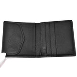 Cisei FOLDING WALLET WITH COIN PURSE P1023 LD NERO シセイ 二つ折り 財布 小銭入れ カード入れ 牛革 レザー メンズ ネロ ブラック