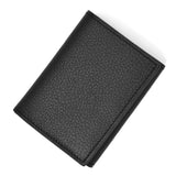 Cisei FOLDING WALLET WITH COIN PURSE P1030 LD NERO シセイ 三つ折り 財布 札入れ 小銭入れ カード入れ 牛革 レザー メンズ ネロ ブラック