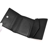 Cisei FOLDING WALLET WITH COIN PURSE P1030 LD NERO シセイ 三つ折り 財布 札入れ 小銭入れ カード入れ 牛革 レザー メンズ ネロ ブラック