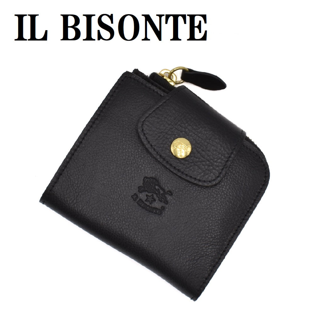 IL BISONTE LEATHER CARD CACE SMW175 BK128 BLACK イルビゾンテ 二