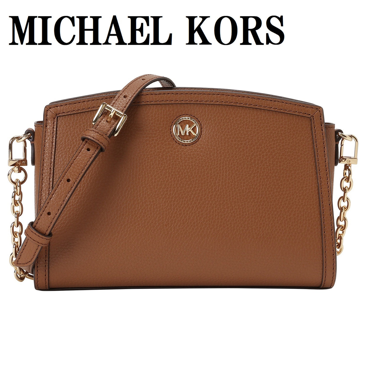 MICHAEL KORS CHANTAL LG EW CROSSBODY BAG 32R3G7CC3T 230 LUGGAGE