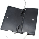 MARC JACOBS 2WAY LEATHER WALLET CROSSBODY SHOULDER M0012087 001 BLACK マークジェイコブス 長財布 チェーンストラップ ショルダー キルティング レザー ブラック