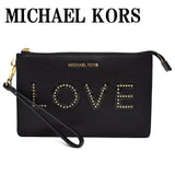 MICHAEL KORS 32H7GFDW2O 001 LETHER HAND CLUTCH BAG POUCH BLACK マイケルコース レザー ハンドバッグ クラッチバッグ ポーチ レディース 女性 ブラック