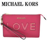 MICHAEL KORS 32H7GFDW2O 564 LETHER HAND CLUTCH BAG POUCH ULTRA PINK マイケルコース レザー ハンドバッグ クラッチバッグ ポーチ レディース 女性 ピンク