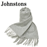 Johnstons WA000057 HA0100 WA57 Woven Scarf Stole Silver ジョンストンズ 中判 ストール マフラー スカーフ カシミア プレーン 無地 レディース メンズ シルバー