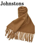 Johnstons WA000057 SB3022 WA57 Woven Scarf Stole Dark Camel ジョンストンズ 中判 ストール マフラー スカーフ カシミア プレーン 無地 レディース メンズ ダーク キャメル