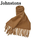 Johnstons WA000057 SB3022 WA57 Woven Scarf Stole Dark Camel ジョンストンズ 中判 ストール マフラー スカーフ カシミア プレーン 無地 レディース メンズ ダーク キャメル