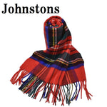 Johnstons WA000057 KU0303 WA57 Woven Tartan Check Scarf Stole ジョンストンズ 中判 ストール マフラー スカーフ カシミア タータン チェック レディース メンズ Royal Stewart