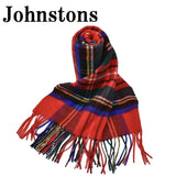 Johnstons WA000057 KU0303 WA57 Woven Tartan Check Scarf Stole ジョンストンズ 中判 ストール マフラー スカーフ カシミア タータン チェック レディース メンズ Royal Stewart