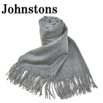 Johnstons WA000056 HA0300 WA56 Woven Stole ジョンストンズ 大判 ストール マフラー スカーフ カシミア プレーン 無地 レディース メンズ Granite