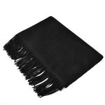 Johnstons WA000056 SA0900 WA56 Woven Stole Black ジョンストンズ 大判 ストール マフラー スカーフ カシミア プレーン 無地 レディース メンズ ブラック