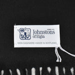 Johnstons WA000056 SA0900 WA56 Woven Stole Black ジョンストンズ 大判 ストール マフラー スカーフ カシミア プレーン 無地 レディース メンズ ブラック