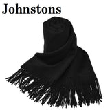 Johnstons WA000056 SA0900 WA56 Woven Stole Black ジョンストンズ 大判 ストール マフラー スカーフ カシミア プレーン 無地 レディース メンズ ブラック