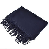 Johnstons WA000056 SD7330 WA56 Woven Stole Dark Navy ジョンストンズ 大判 ストール マフラー スカーフ カシミア プレーン 無地 レディース メンズ ダーク ネイビー