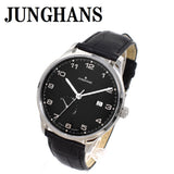 JUNGHANS ATTACHE AUTOMATIC ANALOG WATCH 027/4782.00 BLACK 保証書付き ユンハンス アタッシェ パワーリザーブ オートマティック 腕時計 自動巻き アナログ ウォッチ メンズ ブラック 黒
