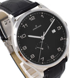 JUNGHANS ATTACHE AUTOMATIC ANALOG WATCH 027/4782.00 BLACK 保証書付き ユンハンス アタッシェ パワーリザーブ オートマティック 腕時計 自動巻き アナログ ウォッチ メンズ ブラック 黒