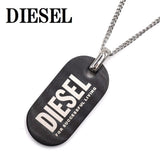 DIESEL NECKLACE PENDANT DX1349040 SILVER BLACK ディーゼル ネックレス ペンダント ドッグタグ プレート アクセサリー おしゃれ メンズ レディース シルバー ブラック