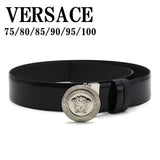 VERSACE REVERSIBLE BELT THE JELLYFISH 1012113 1A13471 1B00P BLACK 75 80 85 90 95 100 ヴェルサーチ ベルト メドゥーサ ビギー レザー メンズ レディース ブラック