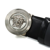 VERSACE REVERSIBLE BELT THE JELLYFISH 1012113 1A13471 1B00P BLACK 75 80 85 90 95 100 ヴェルサーチ ベルト メドゥーサ ビギー レザー メンズ レディース ブラック