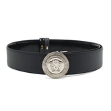 VERSACE REVERSIBLE BELT THE JELLYFISH 1012113 1A13471 1B00P BLACK 75 80 85 90 95 100 ヴェルサーチ ベルト メドゥーサ ビギー レザー メンズ レディース ブラック