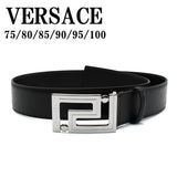 VERSACE GRECA LEATHER BELT 1013861 DVTP1 1B00E BLACK 75 80 85 90 95 100 ヴェルサーチ ベルト グレカ レザー メンズ レディース ブラック