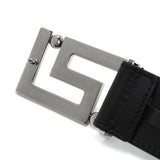 VERSACE GRECA LEATHER BELT 1013861 DVTP1 1B00E BLACK 75 80 85 90 95 100 ヴェルサーチ ベルト グレカ レザー メンズ レディース ブラック