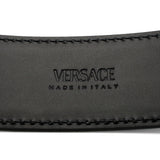 VERSACE GRECA LEATHER BELT 1013861 DVTP1 1B00E BLACK 75 80 85 90 95 100 ヴェルサーチ ベルト グレカ レザー メンズ レディース ブラック