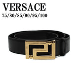 VERSACE GRECA LEATHER BELT 1013861 DVTP1 1B00V BLACK 75 80 85 90 95 100 ヴェルサーチ ベルト グレカ レザー メンズ レディース ブラック