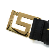 VERSACE GRECA LEATHER BELT 1013861 DVTP1 1B00V BLACK 75 80 85 90 95 100 ヴェルサーチ ベルト グレカ レザー メンズ レディース ブラック