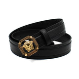 VERSACE LEATHER BELT 1016069 1A11250 1B00V BLACK 75 80 85 90 95 100 ヴェルサーチ ベルト レザー ビジネス カジュアル おしゃれ メンズ レディース ブラック
