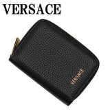 VERSACE ZIP WALLET 1016840 1A13695 1B00V BLACK ヴェルサーチ ジッパー ウォレット カードホルダー コインケース ミニ 財布 カードケース 小銭入れ ヴェルサーチェ メンズ レディース ブラック